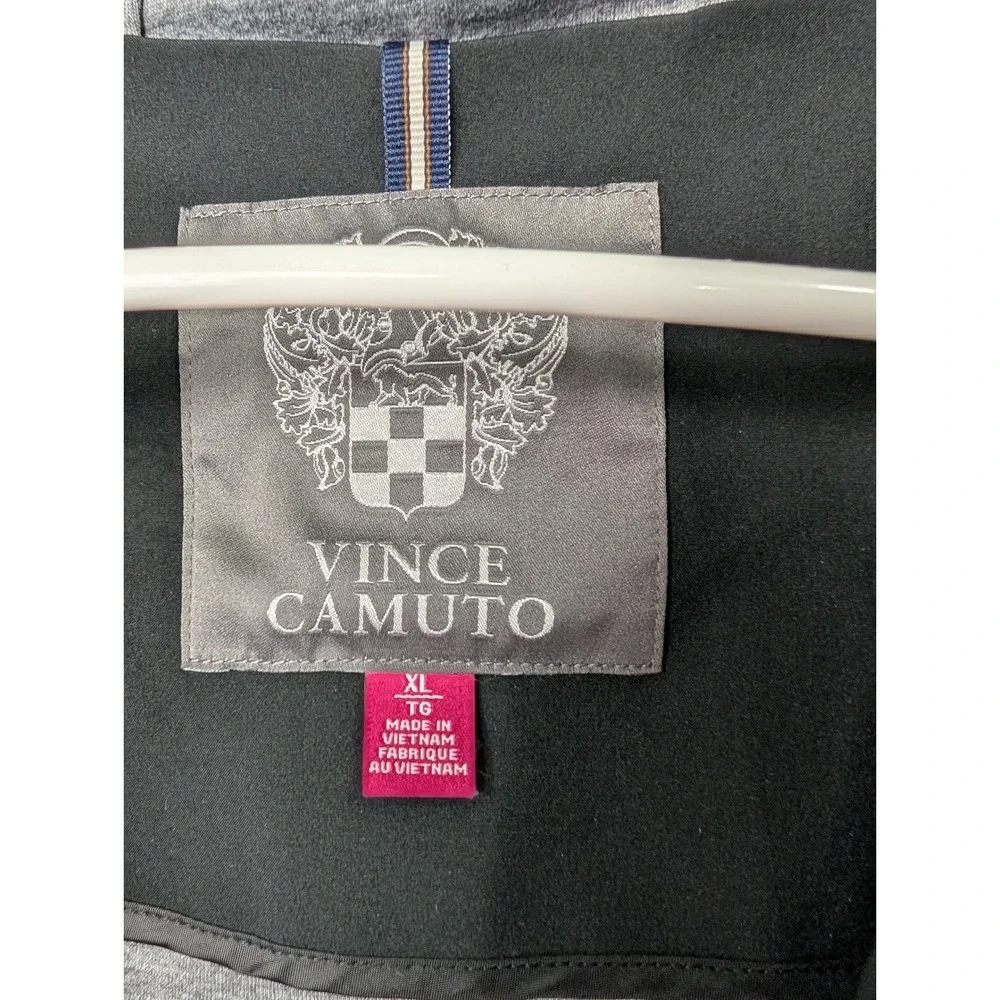 Vince Camuto Womens Black Hooded Softshell Belted Trench Coat V10713 XL